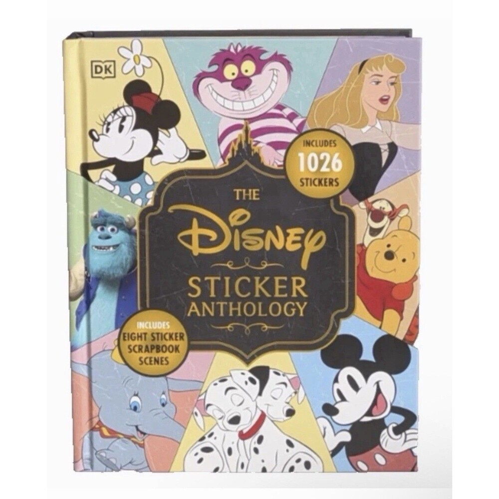 Disney Sticker Anthology Hardcover Sticker Book with 1026 Classic Stickers